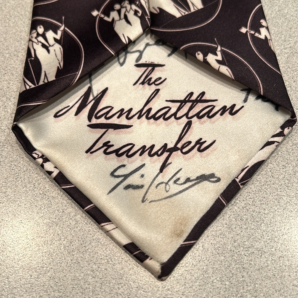 Ooak Vintage Autographed Manhattan Transfer Tie View 2
